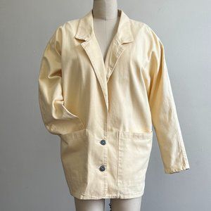 Vintage Yellow Lew Magram blazer top